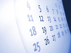 Agenda e calendário em papel