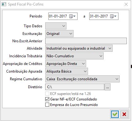 EFD Contribuições - SPED FISCAL PIS COFINS