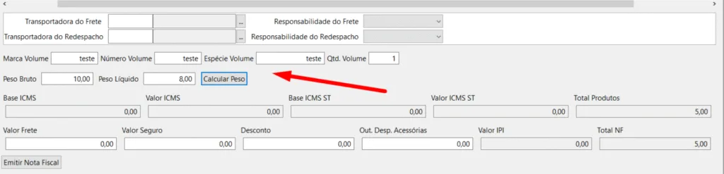 Tela — Devolução de Mercadoria a Terceiros