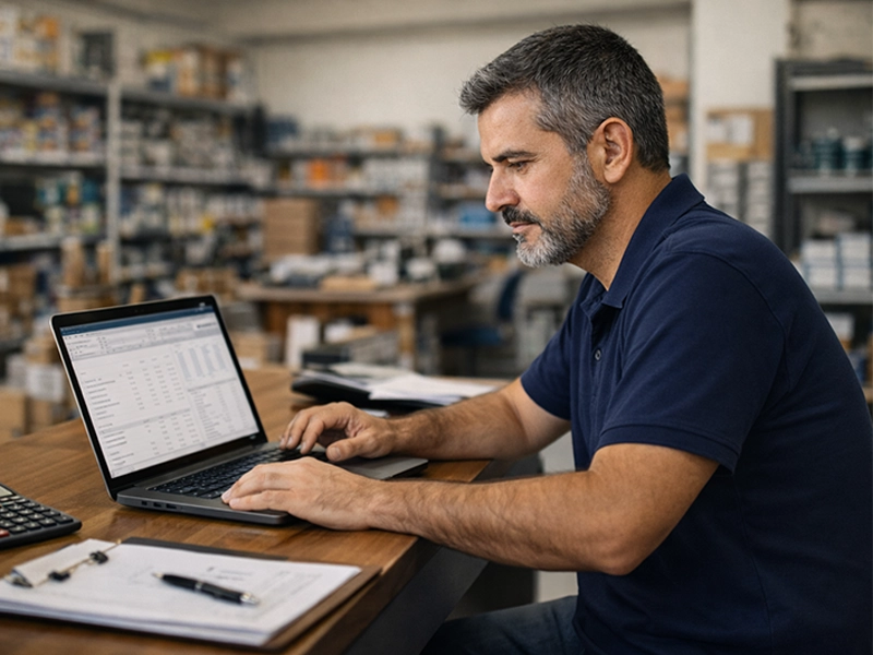 sistema para material de construção apoiando a gestão financeira da loja