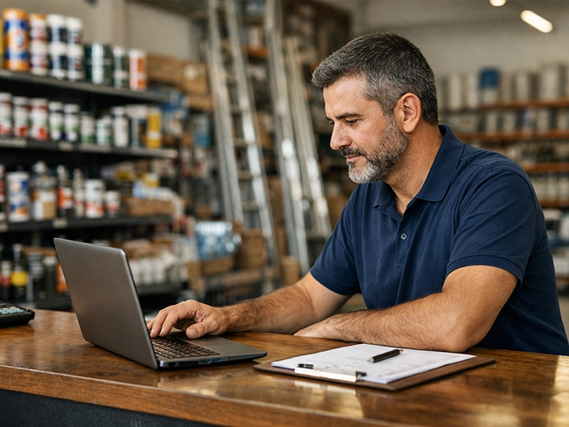 sistema para material de construção na gestão de loja com uso de tecnologia
