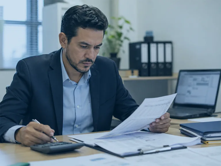 Gestor analisando impactos de IBS e CBS nos documentos fiscais eletrônicos
